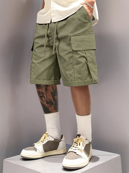Summer Cargo Shorts - Adjustable Drawstring, Ultra-Casual, Soft, and Breathable Fabric - Perfect for Outdoor Sports, Hiking, Camping, and Beach Trips, Ideal for Men Who Want Comfort and Style