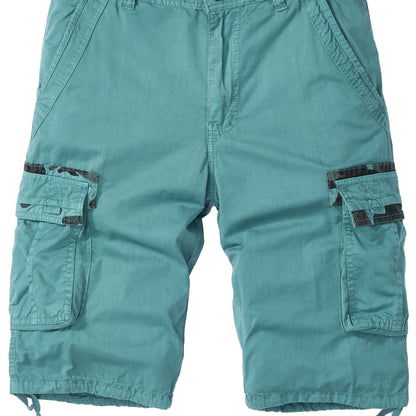 Men's Casual Multi Pocket Shorts, Chic Comfy Cotton Cargo Shorts