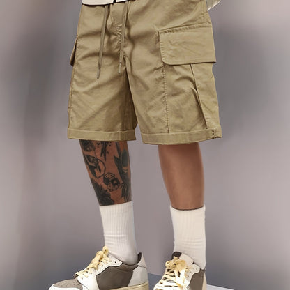 Summer Cargo Shorts - Adjustable Drawstring, Ultra-Casual, Soft, and Breathable Fabric - Perfect for Outdoor Sports, Hiking, Camping, and Beach Trips, Ideal for Men Who Want Comfort and Style
