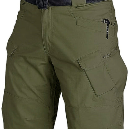 Multi-Pocket Lightweight Cargo Shorts for Men - Quick Dry, Breathable, Non-Stretch Polyester Fabric - Machine Washable, Ideal for Outdoor Hiking, Fishing, Combat, and Casual Work