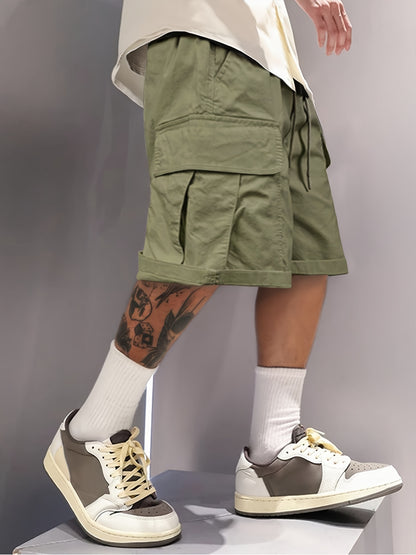Summer Cargo Shorts - Adjustable Drawstring, Ultra-Casual, Soft, and Breathable Fabric - Perfect for Outdoor Sports, Hiking, Camping, and Beach Trips, Ideal for Men Who Want Comfort and Style
