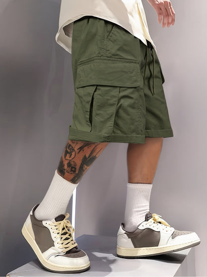 Summer Cargo Shorts - Adjustable Drawstring, Ultra-Casual, Soft, and Breathable Fabric - Perfect for Outdoor Sports, Hiking, Camping, and Beach Trips, Ideal for Men Who Want Comfort and Style