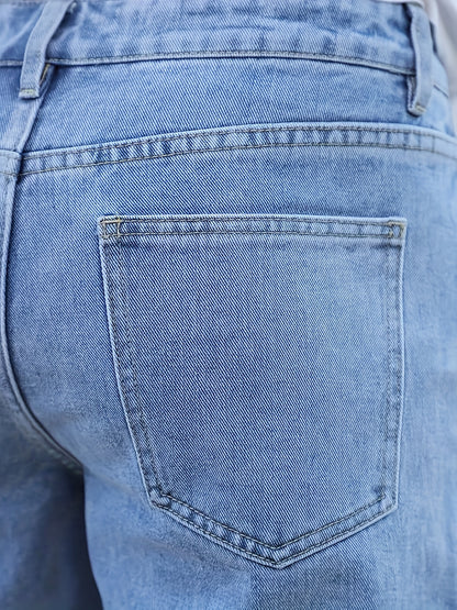 Stylish Men's Ripped Denim Shorts for Spring and Summer - Comfortable and Durable