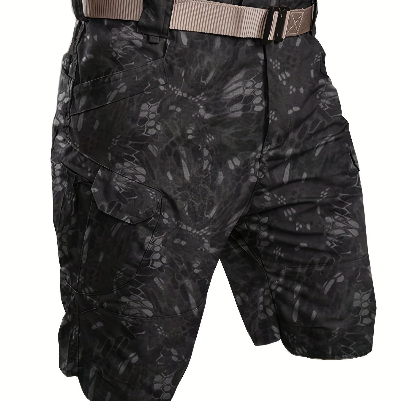Men's Summer Cargo Shorts Quick Dry Men's Tactical Shorts Solid Multi-Pockets Workout Short Pants