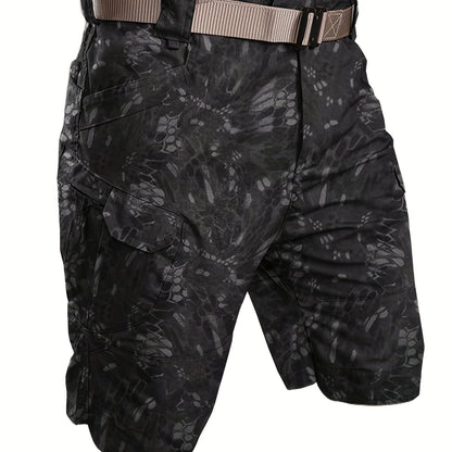 Men's Summer Cargo Shorts Quick Dry Men's Tactical Shorts Solid Multi-Pockets Workout Short Pants