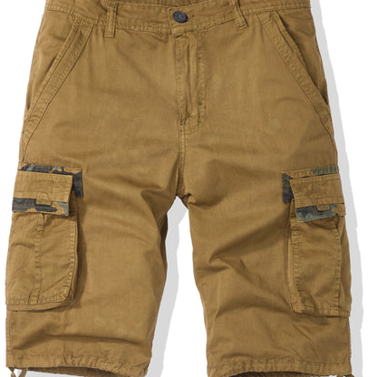 Men's Casual Multi Pocket Shorts, Chic Comfy Cotton Cargo Shorts