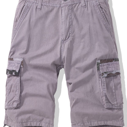 Men's Casual Multi Pocket Shorts, Chic Comfy Cotton Cargo Shorts