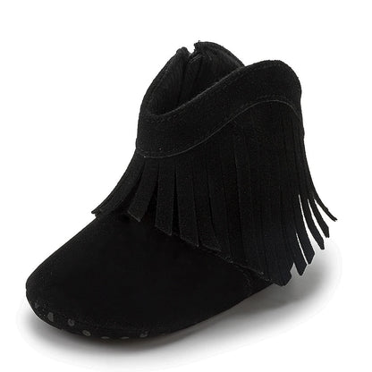 KIDSUN Baby Booties Girl Boy Prewalker Solid Infant Toddler First Walkers Soft Sole Anti-slip Boots Newborn Moccasin