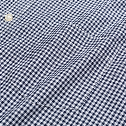 Men's Standard-Fit Long-Sleeve Casual Checked Shirt Single Patch Pocket Button-down Collar Comfortable 100% Cotton Gingham Shirt