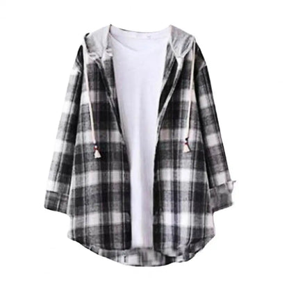 Chic Lady Jacket Outwear Women Hoodie Coat Loose Anti-pilling Women Hoodie Coat  Zipper