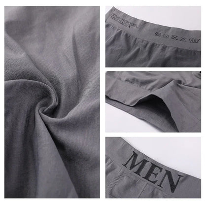 3Pcs/Lot Men's Panties Underwear Boxers Breathable Man Boxer Solid Underpants Comfortable Male Brand Shorts Black Blue Underwear
