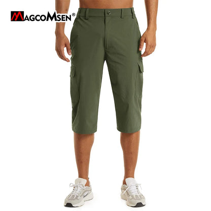 MAGCOMSEN Men's Quick Dry Cargo Shorts Summer Hiking Fishing Shorts Multi-pockets Cargo Shorts