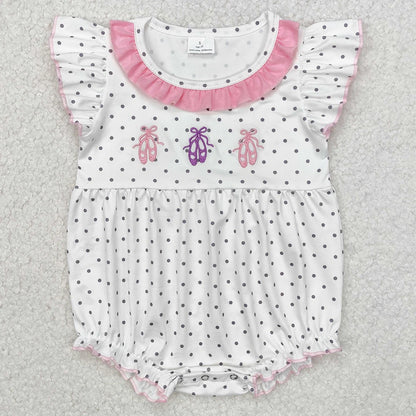 Hot Sale Infant Baby Girls Rompers Duck Flutter Sleeve Rompers Boutique Kids Clothes Sibling Onesie Toddler Girls Bubble Rompers