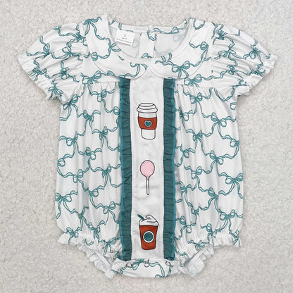 Hot Sale Infant Baby Girls Rompers Duck Flutter Sleeve Rompers Boutique Kids Clothes Sibling Onesie Toddler Girls Bubble Rompers