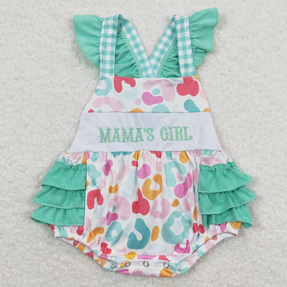 Hot Sale Infant Baby Girls Rompers Duck Flutter Sleeve Rompers Boutique Kids Clothes Sibling Onesie Toddler Girls Bubble Rompers