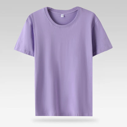 Summer Casual 100% Cotton Short Sleeve O Neck Women Tops Fashion Fit Lady T Shirt