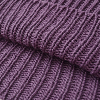 TRAFSHE Fall Sweater Sleeveless Knitted Loose Pullover O Neck Purple Color Lady Sweater Women Clothing Streetwear 5536/100