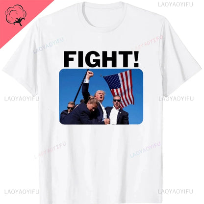 Pro President Donald Trump Supporter Men Cotton Tshirt Gifts Trump 2024 The Return Lady T-Shirt Trump Supporter Aesthetic Top
