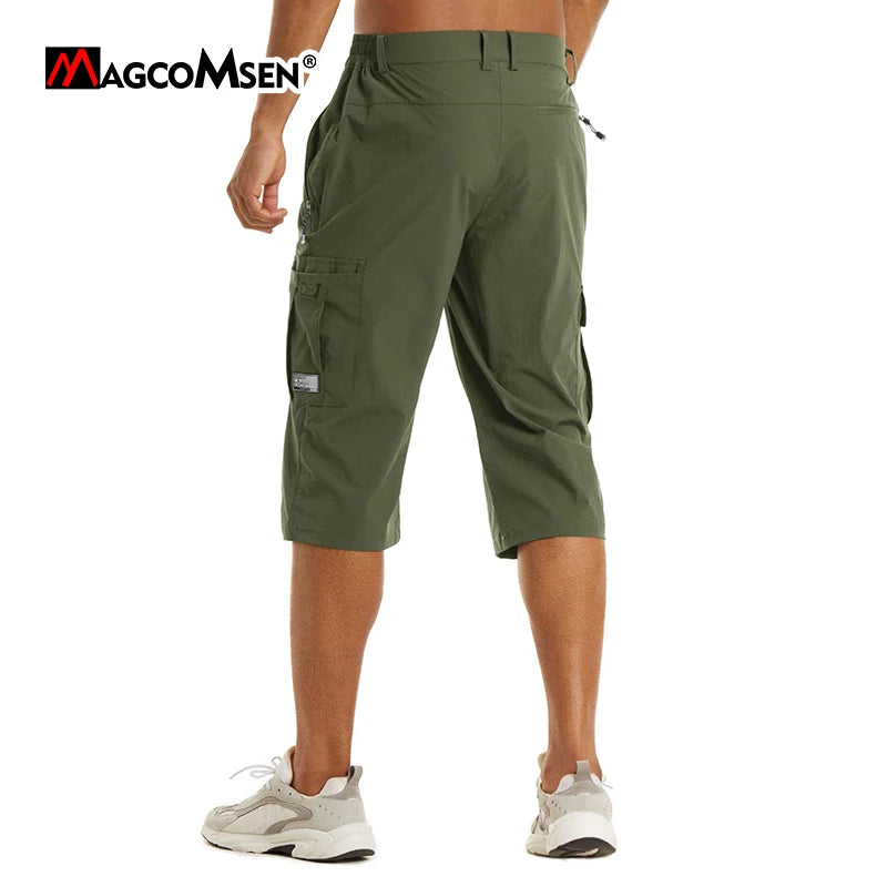 MAGCOMSEN Men's Quick Dry Cargo Shorts Summer Hiking Fishing Shorts Multi-pockets Cargo Shorts
