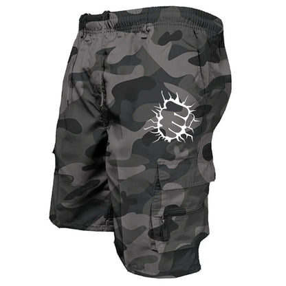 Men's Cargo Shorts Casual Printed Jogging Shorts Loose Work Casual Shorts Cargo Shorts