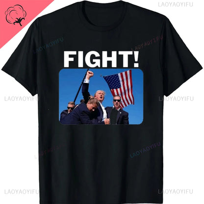 Pro President Donald Trump Supporter Men Cotton Tshirt Gifts Trump 2024 The Return Lady T-Shirt Trump Supporter Aesthetic Top