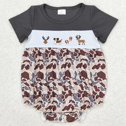 Hot Sale Infant Baby Girls Rompers Duck Flutter Sleeve Rompers Boutique Kids Clothes Sibling Onesie Toddler Girls Bubble Rompers