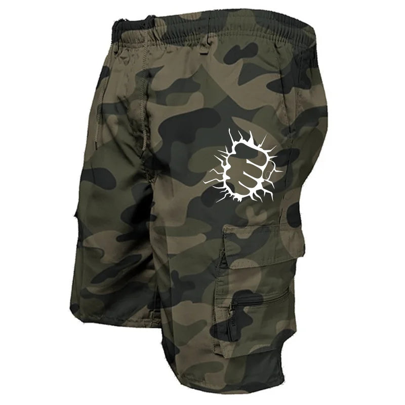 Men's Cargo Shorts Casual Printed Jogging Shorts Loose Work Casual Shorts Cargo Shorts