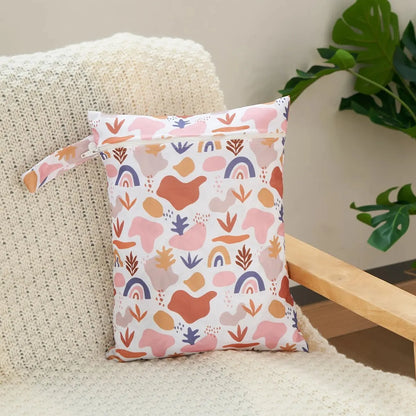 PUL Wetbag For Baby Diapers Nappies Reusable Waterproof Diaper Bag 28cmx36cm