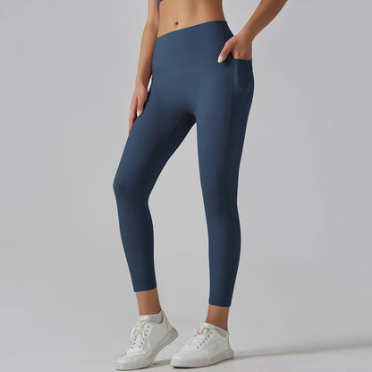 Women Leggings With Pockets Yoga Pants Gym Leggings Sport Women Fitness High Waist Female Legging Tummy Control Running Training