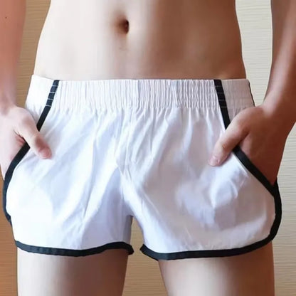 Man Running Shorts Pocket Fitness Sports Cotton Boxers Shorts Leisure Home Wear Sleepwear Male Loose Breathable Jogger Sweatpant