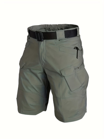 Men's Summer Cargo Shorts Quick Dry Men's Tactical Shorts Solid Multi-Pockets Workout Short Pants