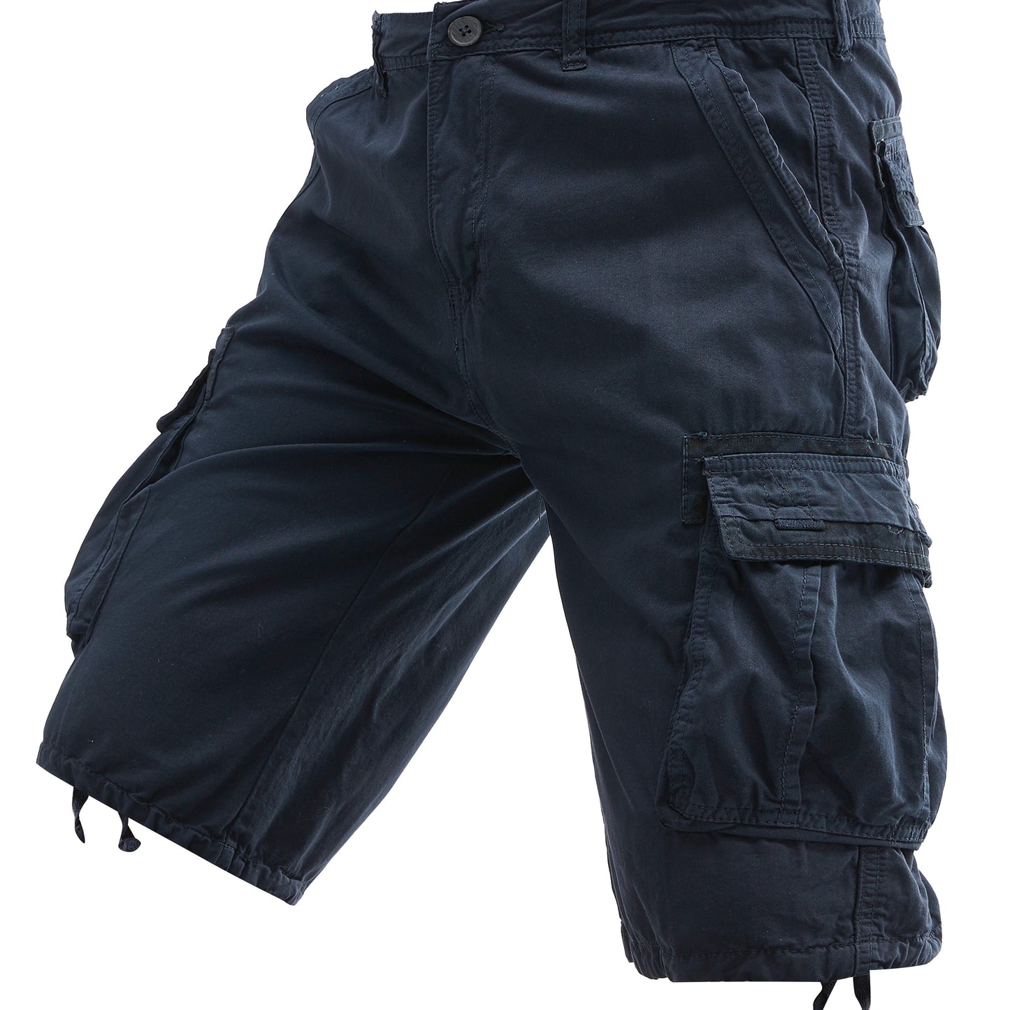 Men's 100% Cotton Washed Outdoor Cargo Shorts - Multi-Pocket Durable Casual Hiking Shorts for Spring Summer Fall, Regular Fit with Zippered Pockets (Hand Wash Only), Western Shorts, Adventure Clothing, Nonstretch Fabric