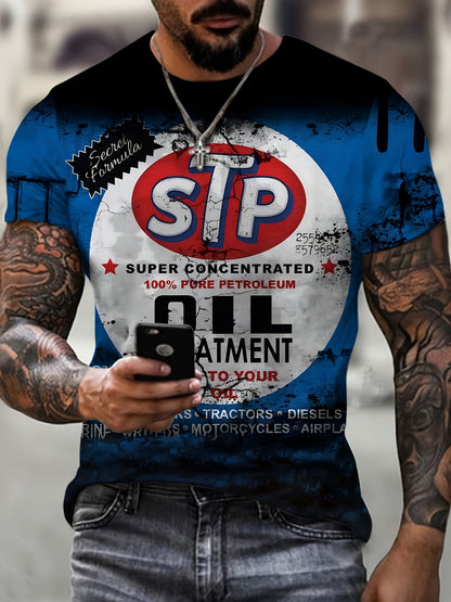 Motorcycle rider 3D digital pattern printed T-shirt, casual street style T-shirt, short-sleeved comfortable pullover, suitable for men's summer clothing