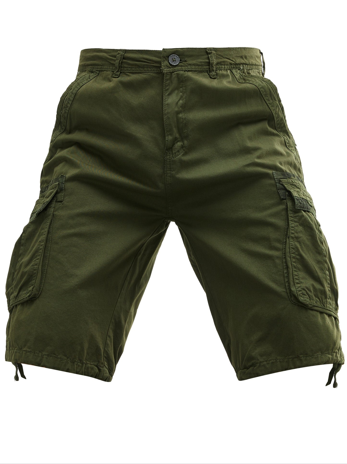 Men's 100% Cotton Washed Outdoor Cargo Shorts - Multi-Pocket Durable Casual Hiking Shorts for Spring Summer Fall, Regular Fit with Zippered Pockets (Hand Wash Only), Western Shorts, Adventure Clothing, Nonstretch Fabric