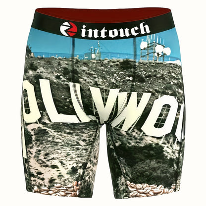 Men's Underwear, Fashion Novelty Funny Happy Boxers Briefs, High Stretch Breathable Comfy Quick Drying Sports Boxers Trunks, Swim Trunks, Sexy Underpants