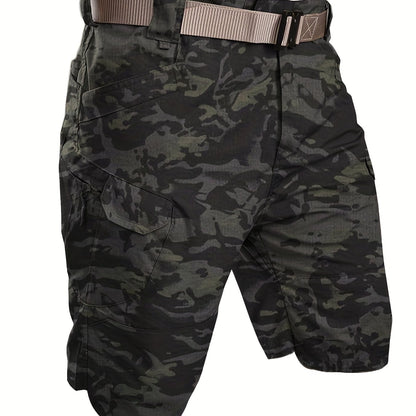 Men's Summer Cargo Shorts Quick Dry Men's Tactical Shorts Solid Multi-Pockets Workout Short Pants