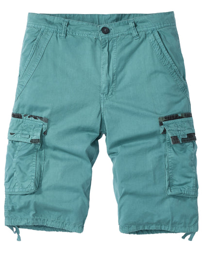Men's Casual Multi Pocket Shorts, Chic Comfy Cotton Cargo Shorts
