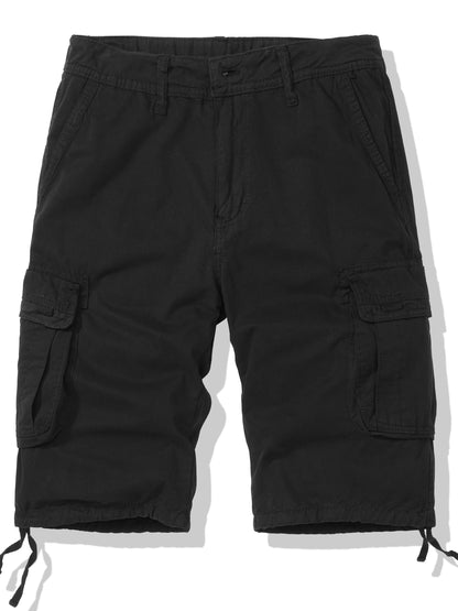 Men's Casual Multi Pocket Shorts, Chic Comfy Cotton Cargo Shorts